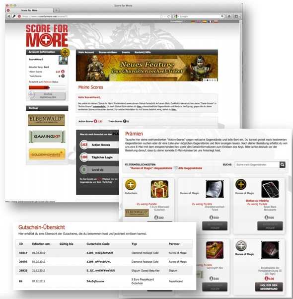 ScoreForMore website screenshot