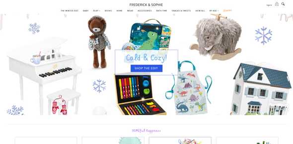 Frederick & Sophie website screenshot