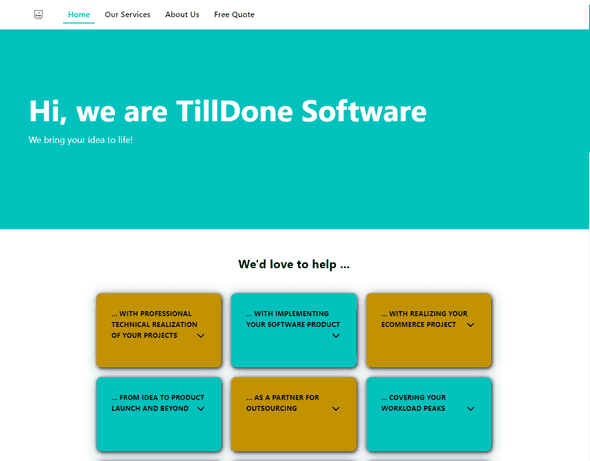 TillDone website screenshot