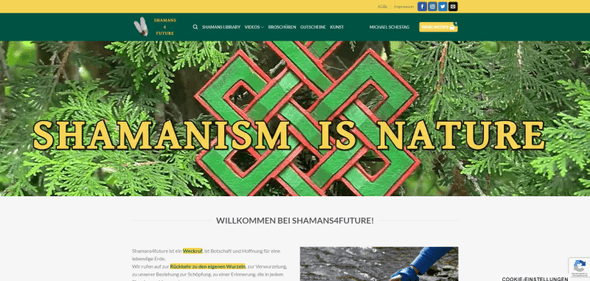 Shamans4Future website screenshot